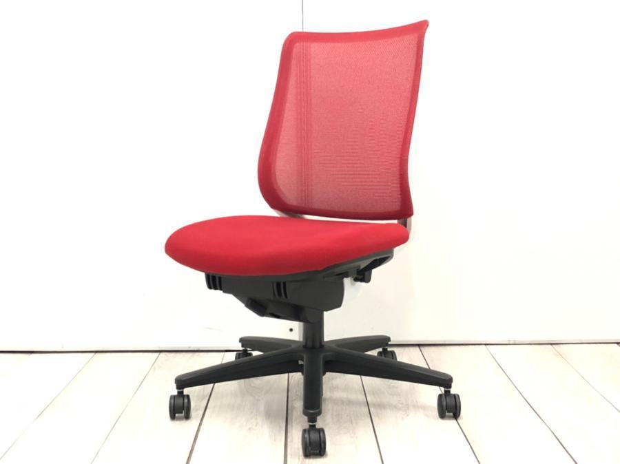 【在庫入替セール】【明るいカラーリング！】 ■コクヨ/ミトラ/レッド/ホワイトフレーム/肘無し
                        ミトラシリーズ
                                    中古
            