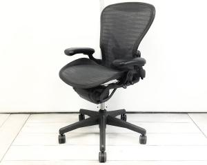 【展示品】大人気／定番／前傾チルト　◆Hermanmiller／ハーマンミラー　◆Aeron／アーロン　＊Bタイプ／ポスチャーフィット ※横浜本店撮影画像※