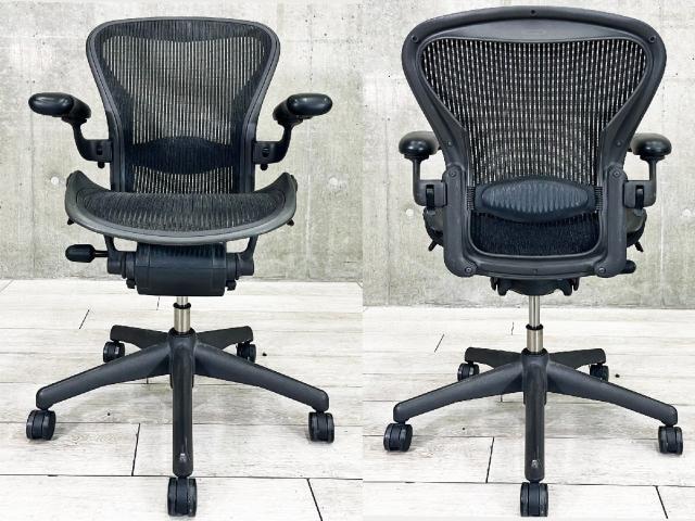 中古】アーロンチェア Herman Miller/ハーマンミラー 肘付ハイバック