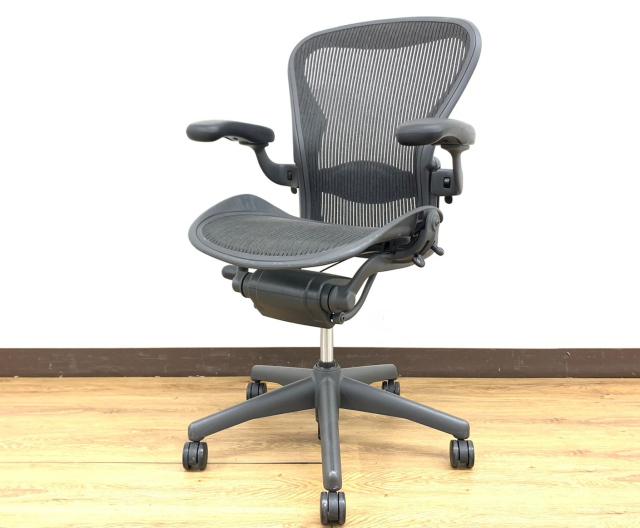 【中古】アーロンチェア（ランバー　フル装備） AE113AWB Herman Miller/ハーマンミラー 肘付ハイバックチェア 432030