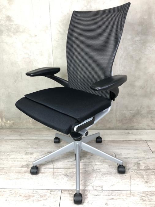 中古】X99 セミナーチェア HAWORTH/ヘイワース 肘付ハイバックチェア 