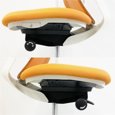 取付無料！オカムラ シルフィー オレンジメッシュ 可動肘掛付きハイチェア✨ 取付無料！オカムラ シルフィー オレンジメッシュ 可動肘掛付き