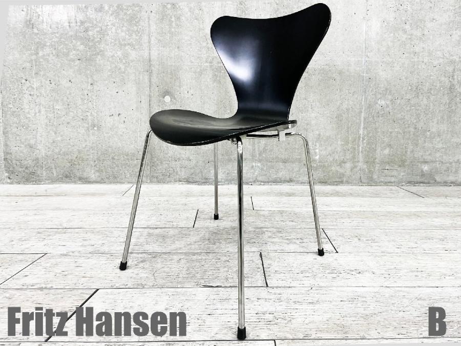 B）Fritz Hansen/フリッツハンセン　セブンチェア　ラッカーブラック　北欧　ヤコブセン
                        セブンチェア
                                    中古
            