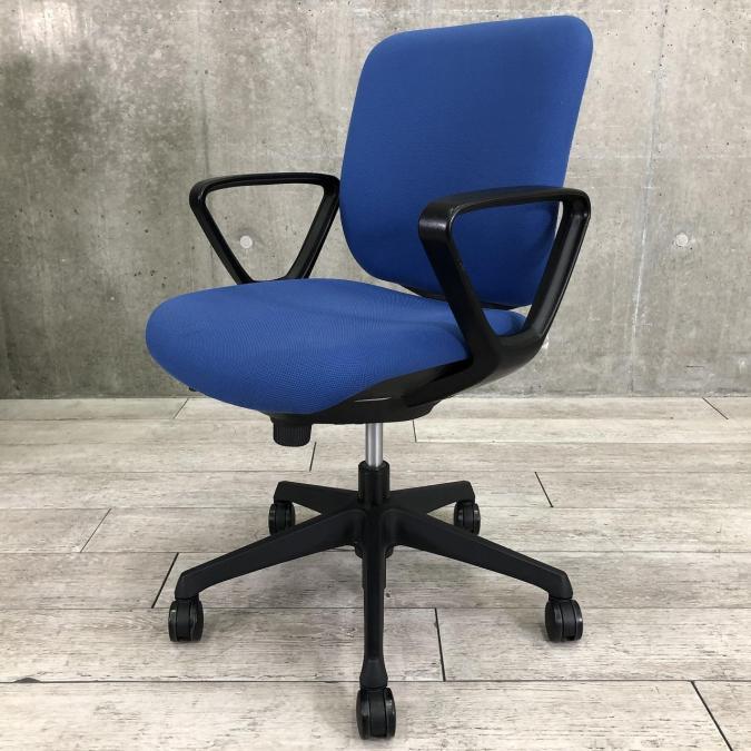 送料無料】オカムラ CG-Rチェア ブルー 会議 椅子 デスクチェア ロー
