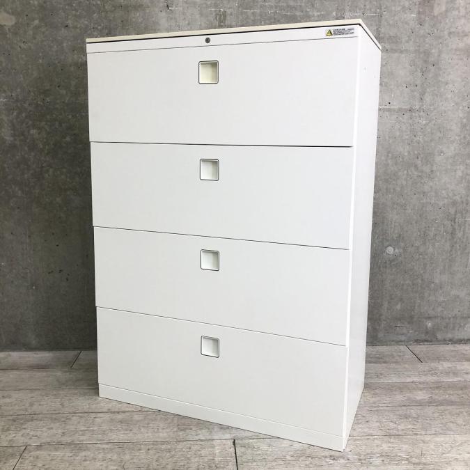 【広々収納！収納数なんと4段！！】■オカムラ/レクトライン/4段ラテラル/ホワイト
                        レクトライン
                                    中古
            