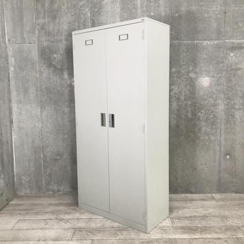 両開き書庫 ニューグレー 鍵あり プラス製SS-207 R LGY