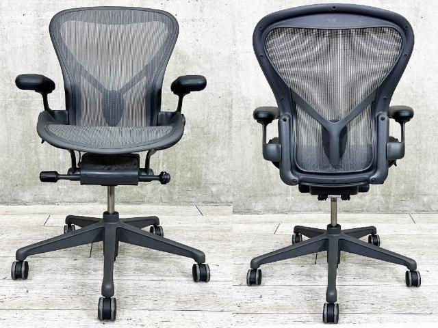 中古】アーロンチェア Herman Miller/ハーマンミラー 肘付ハイバック