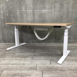 【関東倉庫在庫品】【ABW商品】【話題の昇降デスク】お洒落なナチュラル天板とホワイトカラーのボディがスタイリッシュな昇降デスクが入荷しました！立ち姿勢を取り入れ心も体も健康に配慮！弊社使用欄【A00920550】