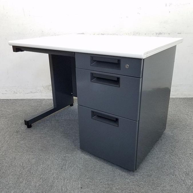 【定価約3万円】【コンパクトサイズの横幅1000ｍｍ】■プラス製　フラットライン　片袖机
                        フラットライン
                                    中古
            