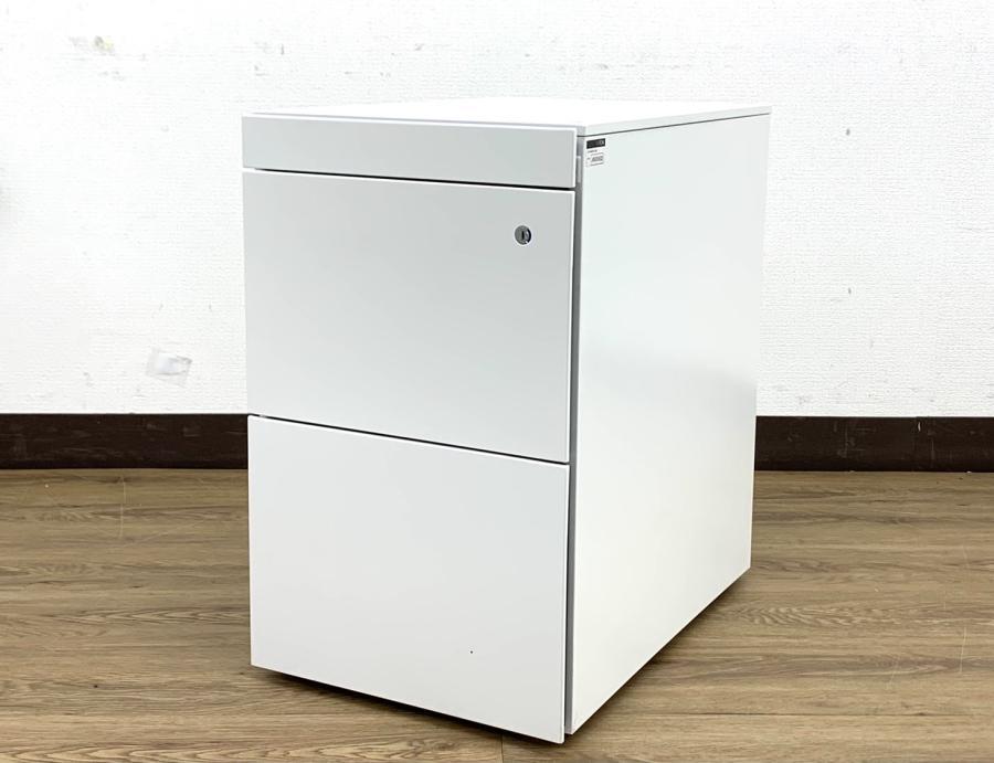 【すっきりシンプルなデザインが人気！】イトーキ（ITOKI）フリアド用3段ワゴン　インステート　■色：ホワイト　※サイドラッチ仕様【関西在庫数ナンバーワン・東大阪店】
                        インステート
                                    中古
            