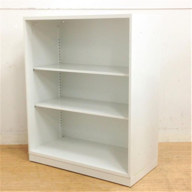 【奥行D400のレアサイズ！】　ウチダ　HS　さっと取り出せるオープン書庫　ホワイト　天板無し
                        HSシリーズ
                                    中古
            