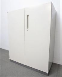 【使いやすさが人気です！】■ウチダ　両開き書庫　W900×D450×H1100mm　HSシリーズ　ペールグレイ　A00928158