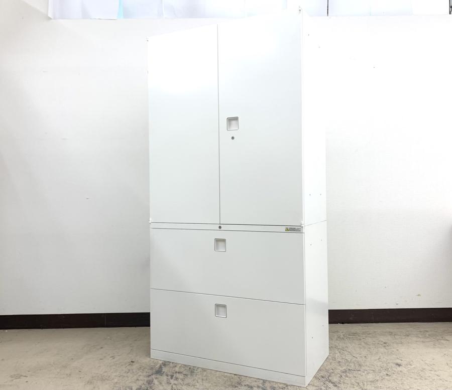 【僅かに入荷】これが欲しかったシリーズ！上段：両開き＋下段2段ラテラルセット※高さ約1800ｍｍ◆オカムラ製
                        レクトライン
                                    中古
            