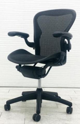 中古】アーロンチェア Herman Miller/ハーマンミラー 肘付ハイバック