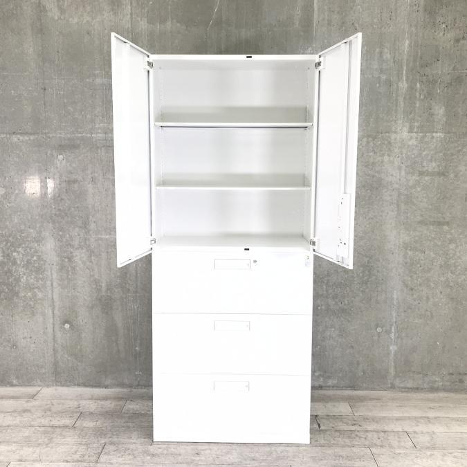 中古】エディア コクヨ/KOKUYO ハイキャビネット／両開き＋3段