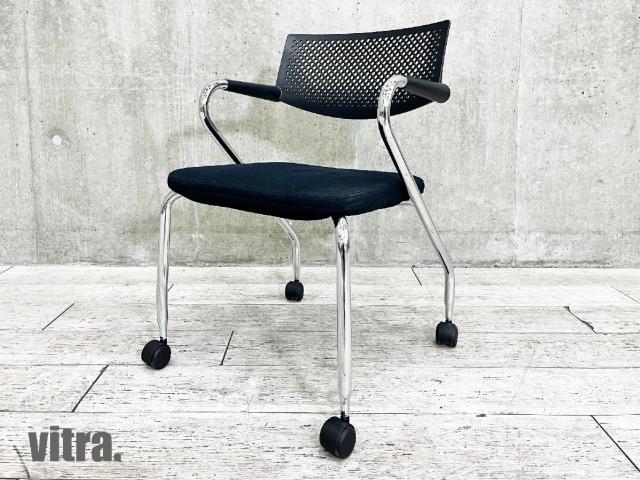 美品 Vitra. ヴィトラ 「トムバックチェア」イエロー スタッキング