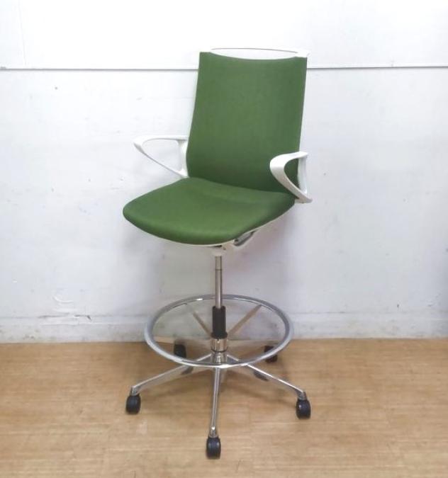 【在庫入替セール】7機能とデザインが融合　オカムラ　モード　ハイチェア ミドルバック デザインアーム ヘリボーン　グリーン
                        モード
                                    中古
            