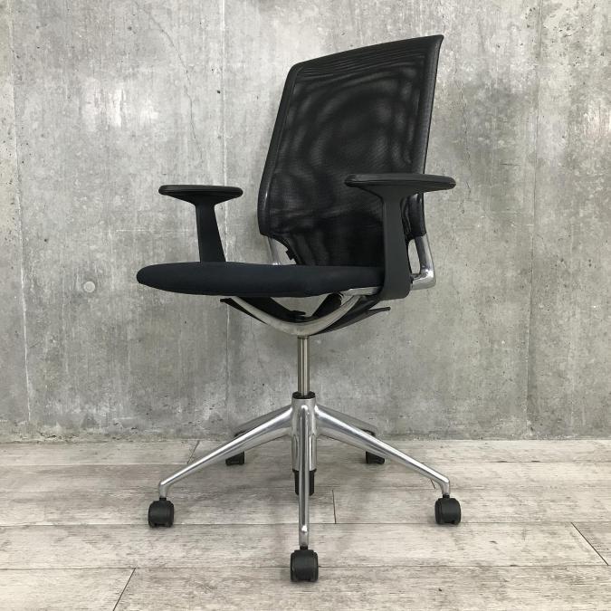 良品】vitra meda chair メダチェア 革(ブラック) - 椅子/チェア