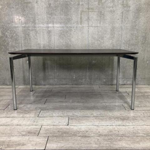 ウチダ MR-1580 4つ足木目天板会議テーブル『中古美品、小傷あり 