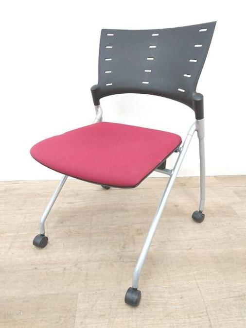 【在庫入替セール】イトーキ　ミーティングチェア　マノス　ネスティングタイプ　ストロングレッド
                        マノスチェア
                                    中古
            