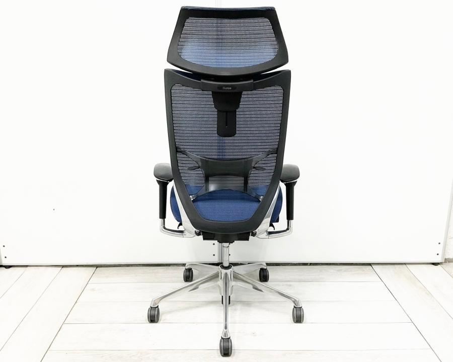 【中古】バロンメッシュチェア オカムラ/okamura 肘付ハイバックチェア 441735 - 中古オフィス家具ならオフィスバスターズ