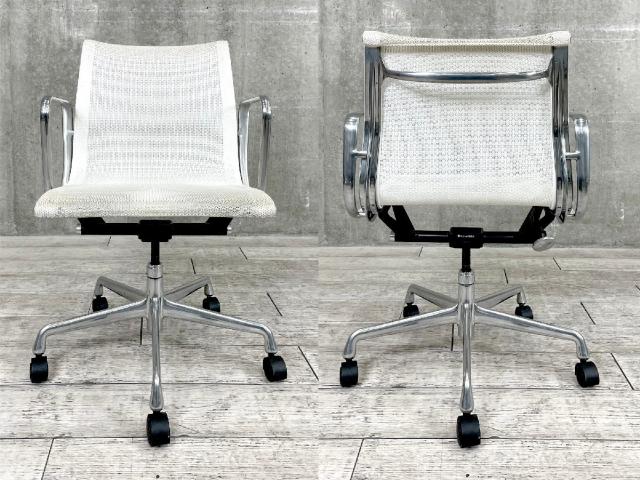 中古】イームズ アルミナム Herman Miller/ハーマンミラー 肘付ローバックチェア 443683 - 中古オフィス家具ならオフィスバスターズ