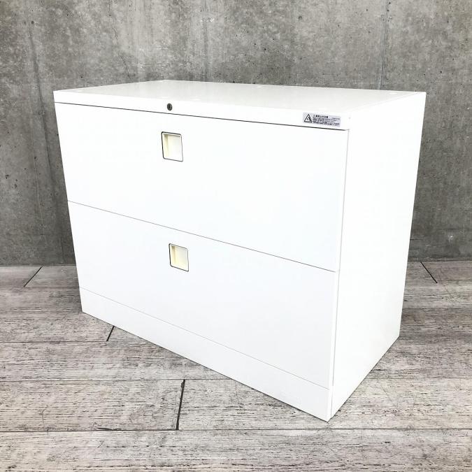 【窓下スペースにも設置できる！】■オカムラ製　2段ラテラル書庫　■レクトラインシリーズ　ホワイト　【高さ720㎜】
                        レクトライン
                                    中古
            