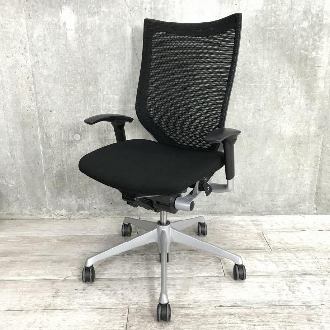 【国産メッシュチェアの代表格！】■オカムラ（okamura）製　バロン（Baron）チェア　ハイバック　メッシュ背面　クッション座面　■可動肘付き　■ブラック【弊社使用欄：A00937095】
                        バロンチェア
                                    中古
            