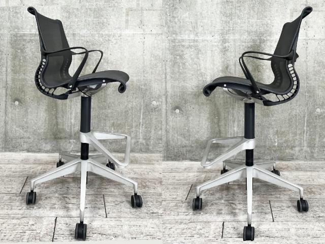 中古】セトゥーチェア Herman Miller/ハーマンミラー 肘付ローバック