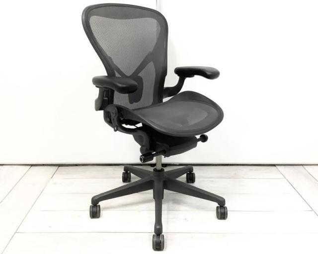 【中古】アーロンチェア アーロンチェア リマスタードライト Herman Miller/ハーマンミラー 肘付ハイバックチェア 446720