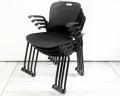 【セット商品（チェア×４脚）】デザイナーズ家具  ブラックボディ オススメ(おすすめ) 大人気 ・Herman Miller/ハーマンミラー ・Caper chair/ケイパー