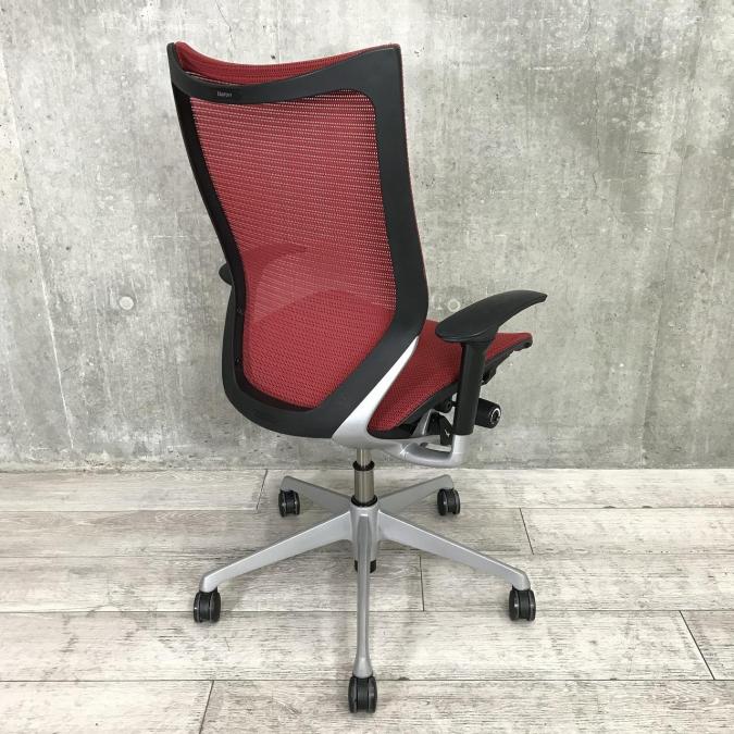 TRUSCO ハイバックメッシュチェア 肘付 オレンジ (TMCC-OR)