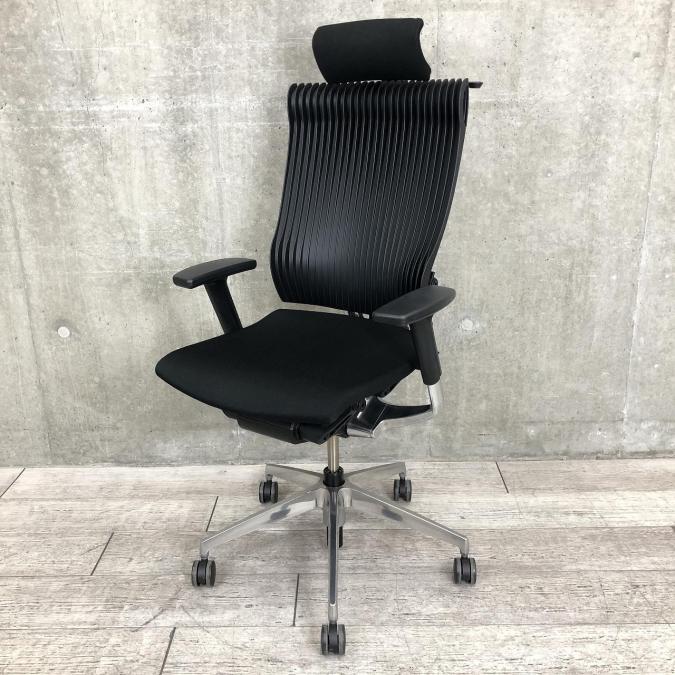 イトーキ スピーナチェア エラストマー 可動肘置き付き 事務椅子 黒 