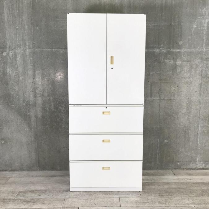 【在庫入替セール品（本在庫限定価格）】■イトーキ製　シンラインシリーズ　上下書庫セット（両開き＋3段ラテラル）■これ1台でオフィス書類をスッキリ整理できます！【日焼けがあるためお安く！】
                        シンライン
                                    中古
            