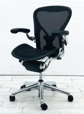 中古】アーロンチェア Herman Miller/ハーマンミラー 肘付ハイバック