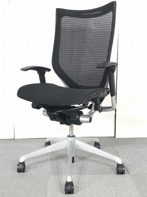 【在庫入替セール品（本在庫限定価格）】■オカムラ製　バロンチェア　可動肘付　ブラック　座面メッシュ　■【人間工学に基づいた快適設計で身体にやさしくフィット！】
                        バロンメッシュチェア
                                    中古
            