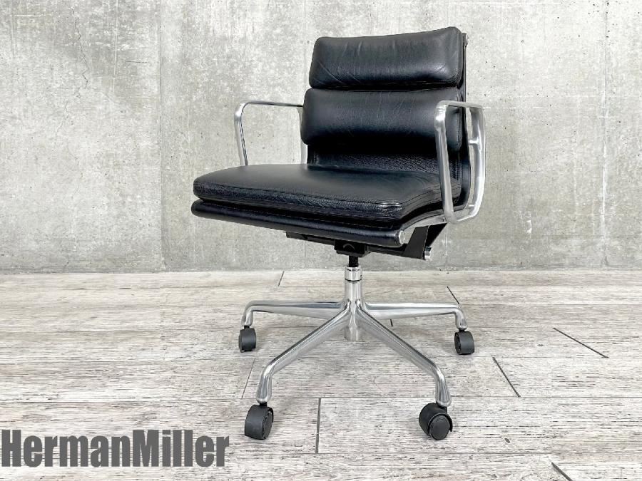 【中古】イームズ ソフトパッド Herman Miller/ハーマンミラー 肘付 