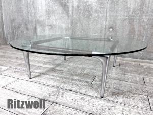 【引き取り限】Ritzwell / リッツウェル 　Si ガラスコーヒーテーブル　リビングテーブル