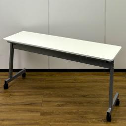【シンプルなデザインで会議などに最適】カグクロ　サイドスタックテーブル　ホワイト