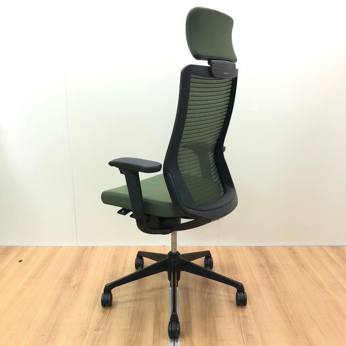 【中古美品】なごみハイバックチェア 中古】コーラルメッシュ CQ35MR FSJ5 オカムラ/okamura 肘付