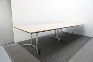 【T1】【中部倉庫在庫品】大型テーブル　オカムラ製　高級テーブル　ラティオ　2枚天板タイプ