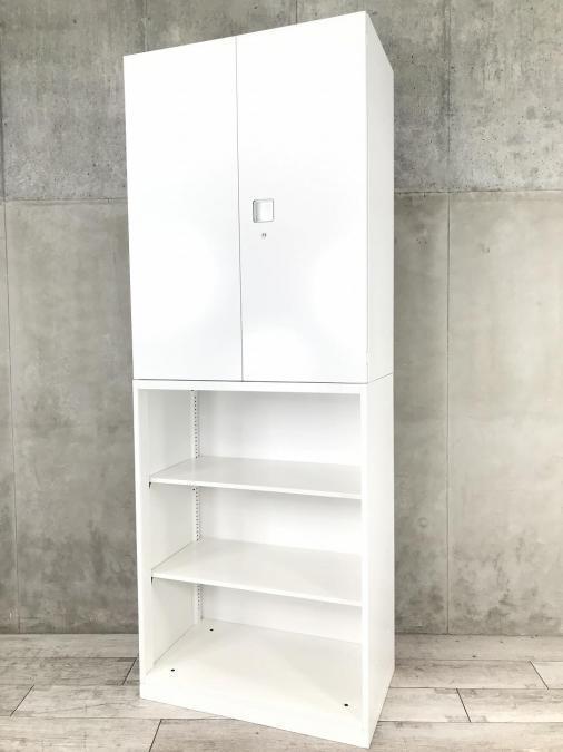 【在庫入替セール品！】使いやすさ抜群！両開き＋オープン仕様のオカムラ製書庫セット！人気が高い定番シリーズ！
■オカムラ/レクトライン/ホワイト
                        レクトライン
                                    中古
            