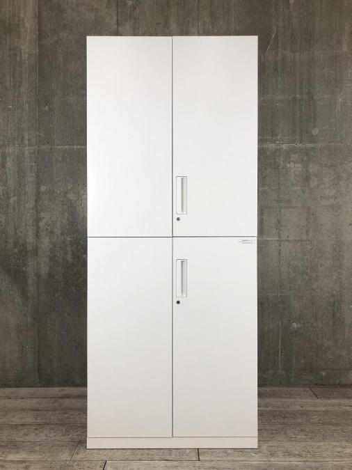 【在庫入替セール品（本在庫限定価格）】【スッキリとしたフラットなデザイン！】■コクヨ製　上下両開き書庫セット　エディアシリーズ　ホワイト　W900×D400×H2150mm
                        エディア
                                    中古
            