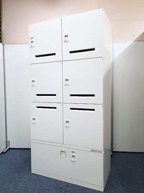 【珍しい6人用ダイヤル式ロッカー＋1段ダイヤル式ラテラルセット】■オカムラ/レクトライン/6人用パーソナルロッカー+ラテラルセット
                        レクトラインロッカー
                                    中古
            