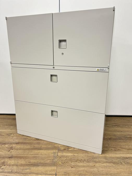 【レアサイズ入荷！！】オカムラ（okamura）レクトラインシリーズ　書庫セット（両開き+2段ラテラル）ニューグレー　中古　W900　D450　H1160　書類　収納　オフィス　事務　起業
                        レクトライン
                                    中古
            
