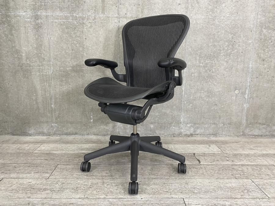 中古】アーロンチェア Herman Miller/ハーマンミラー 肘付ハイバック 