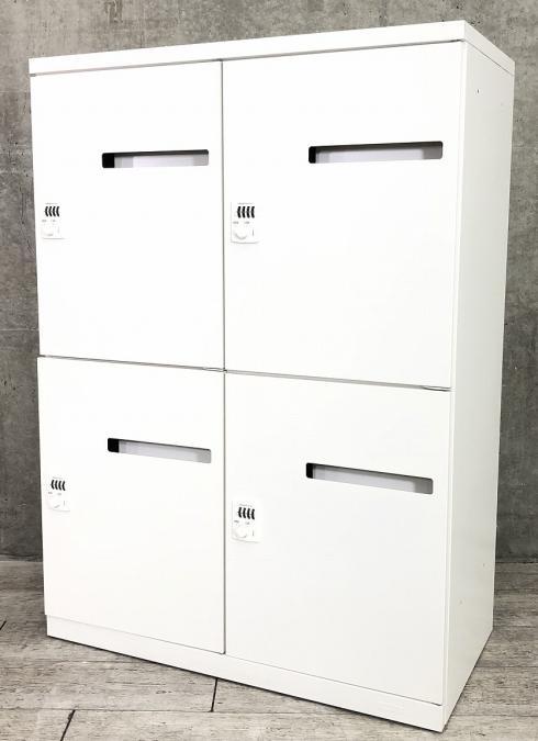 【4台入荷】商品入替セール！4人用パーソナルロッカー　■色：ホワイト　ダイヤル錠　投函口付き◆オカムラ製　☆★大特価セールはこちらのキーワードで検索☆★→→【大放出】
                        レクトラインロッカー
                                    中古
            