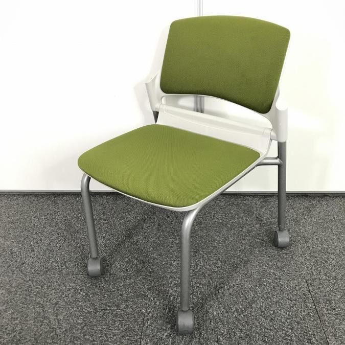 在庫入れ替えセール！【まとめて揃います！】【会議室・休憩スペースなどに】【木目カラーとの相性もバッチリ】■内田洋行製（UCHIDA）　MF-180シリーズ　スタッキングチェア　ミーティングチェア　リーフグリーン　■キャスターつき
                        MF-180シリーズ
                                    中古
            