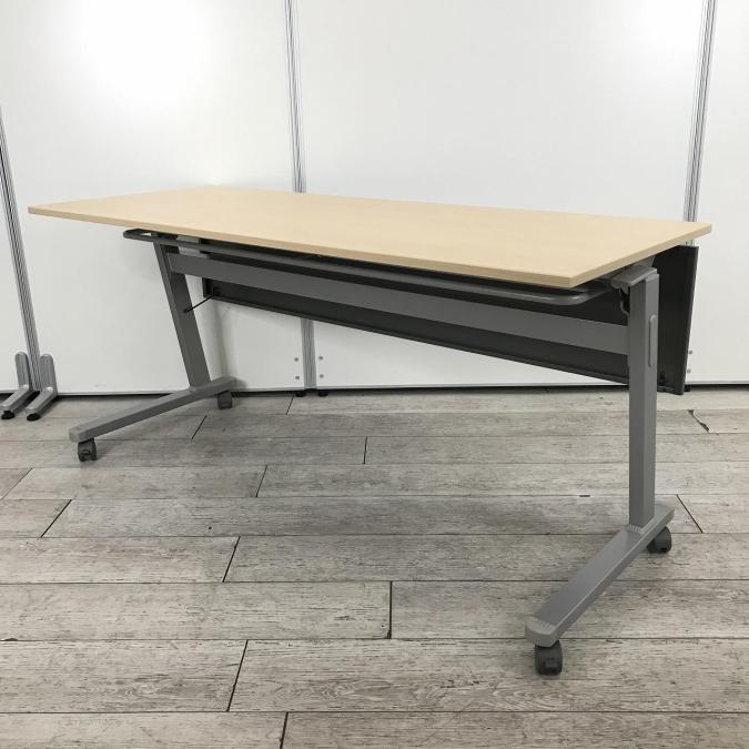 【W1500 D600】天板ナチュラル・幕板付き　スタックテーブル
                        サイドスタックテーブル
                                    中古
            