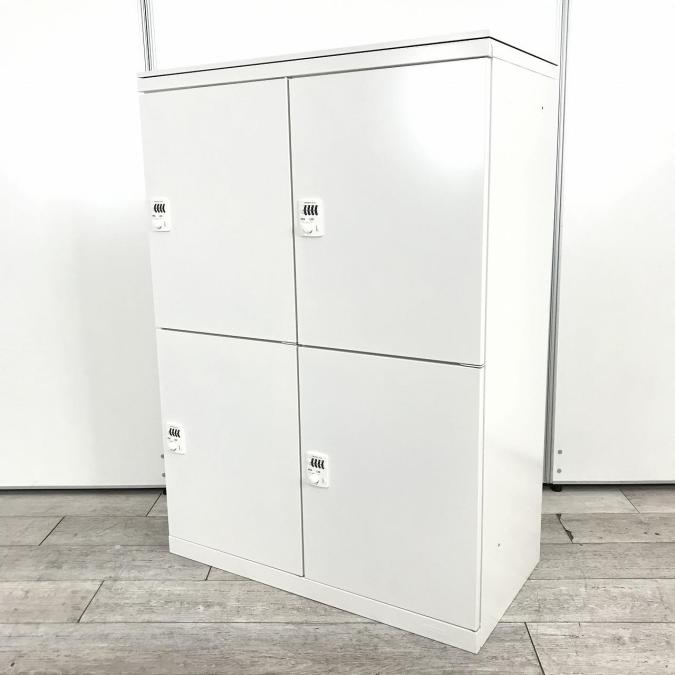 【入替セール】オカムラ製の4人用パーソナルロッカーが入荷！1人当たりの収納量の多い高さ1270㎜タイプ！
■オカムラ　モバイルロッカー/ホワイト/ダイヤル錠【G2】
                        その他シリーズ
                                    中古
            